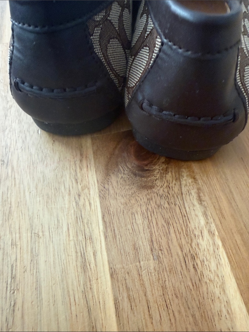 Coach Brown Signature Canvas Loafers with Gold-Tone Hardware - Picture 6 of 7